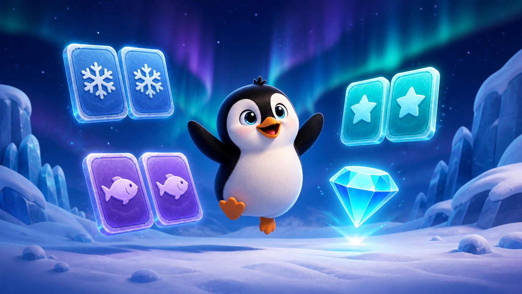 Cartas da missão Memória Polar ao redor de um diamante azul